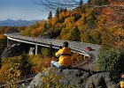 FALL COLOR WNC --FIN copy  Shawn Jennings, of Charlotte, NC, center, with his nephew Jullian Jennings, 13, bottom right, find the perfect perch for picture-taking above the Lynn Cove Viaduct along milepost #304 along the Blue Ridge Parkway near Linville, NC, Saturday morning, 10-14-06. The fall colors are beginning to creep in to the higher elevations of Western North Carolina. (AP Photo/Spartanburg Herald-Journal/Tim Kimzey)